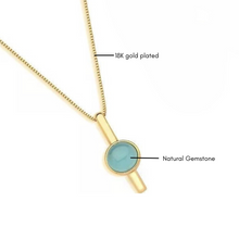 Minimalist Gemstone Long Necklace - Premium 18K Gold plated