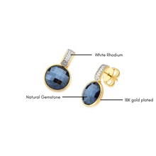 Gemstone Faceted Earrings - Premium 18K Gold plated