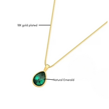 Emerald Necklace - Premium 18K Gold plated