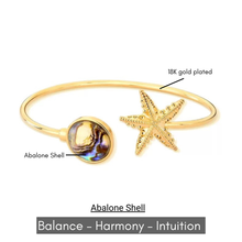 Abalone Shell Starfish bracelet -Premium 18K Gold plated