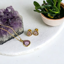 Teardrop Amethyst Set - Premium 18K Gold plated