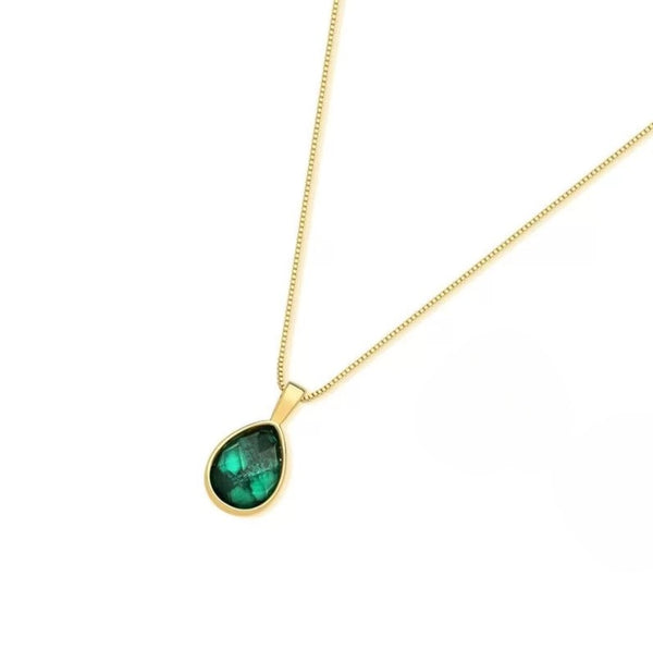 Emerald Necklace - Premium 18K Gold plated