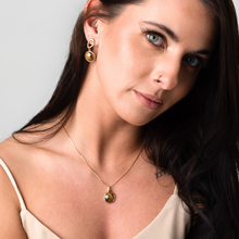 Gemstone Round Necklace - Premium 18K Gold plated