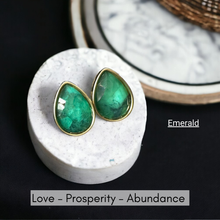 Emerald Earrings - Premium 18K Gold plated