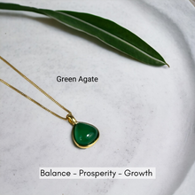 Minimalist Gemstone Teardrop Necklace - Premium 18K Gold plated