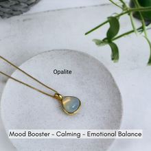 Minimalist Gemstone Teardrop Necklace - Premium 18K Gold plated