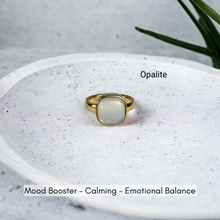 Minimalist Gemstone Square Ring - Premium 18K Gold plated