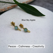 Minimalist Gemstone Long Earrings - Premium 18K Gold plated