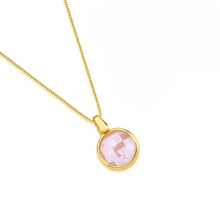 Gemstone Round Necklace - Premium 18K Gold plated