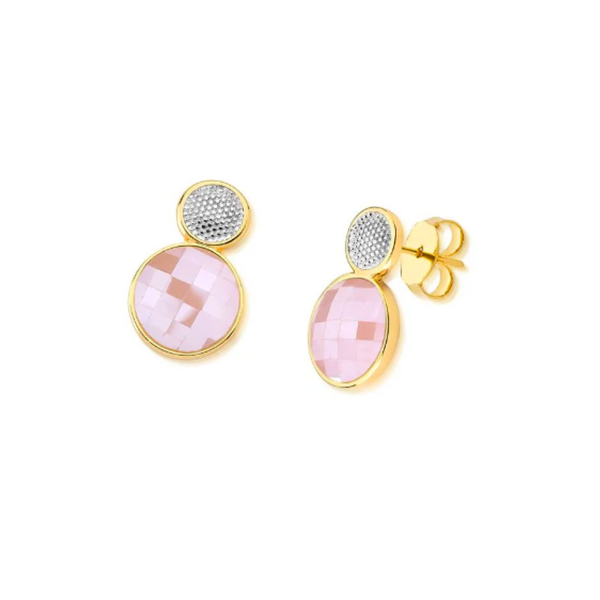 Gemstone Faceted Earrings - Premium 18K Gold plated