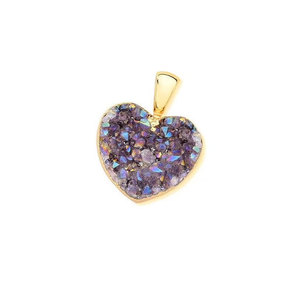 Amethyst Druze Pendant - Premium 18K Gold plated