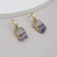 Natural Amethyst Earrings - Premium 18K Gold plated