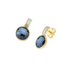 Gemstone Faceted Earrings - Premium 18K Gold plated