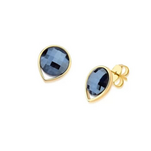 Gemstone Faceted Teardrop Earrings - Premium 18K Gold plated