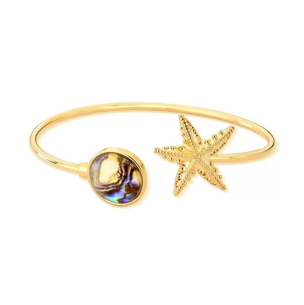 Abalone Shell Starfish bracelet -Premium 18K Gold plated