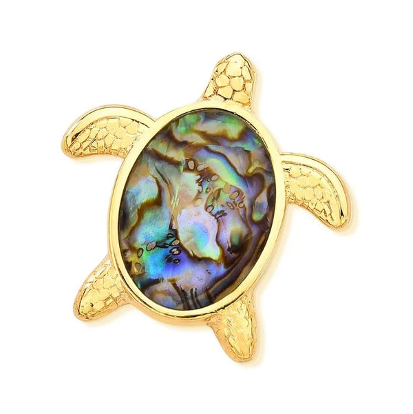 Abalone Shell Turtle Pendant - Premium 18K Gold plated